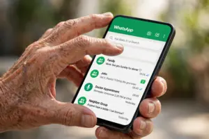 Paso 1: Abre el chat de tu familia en WhatsApp